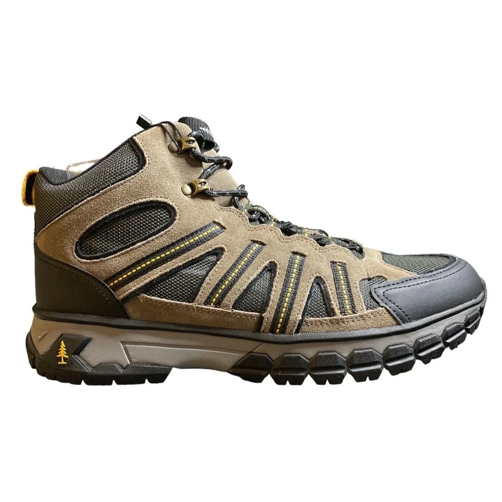 Bass Outdoor Men's Vibram Peak Trail II Mid-Top Hiking Boot, Taupe Olive‎ Sz 13